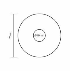 Algatec Paslanmaz 304 Yuvarlak Zil butonu Ø70mm