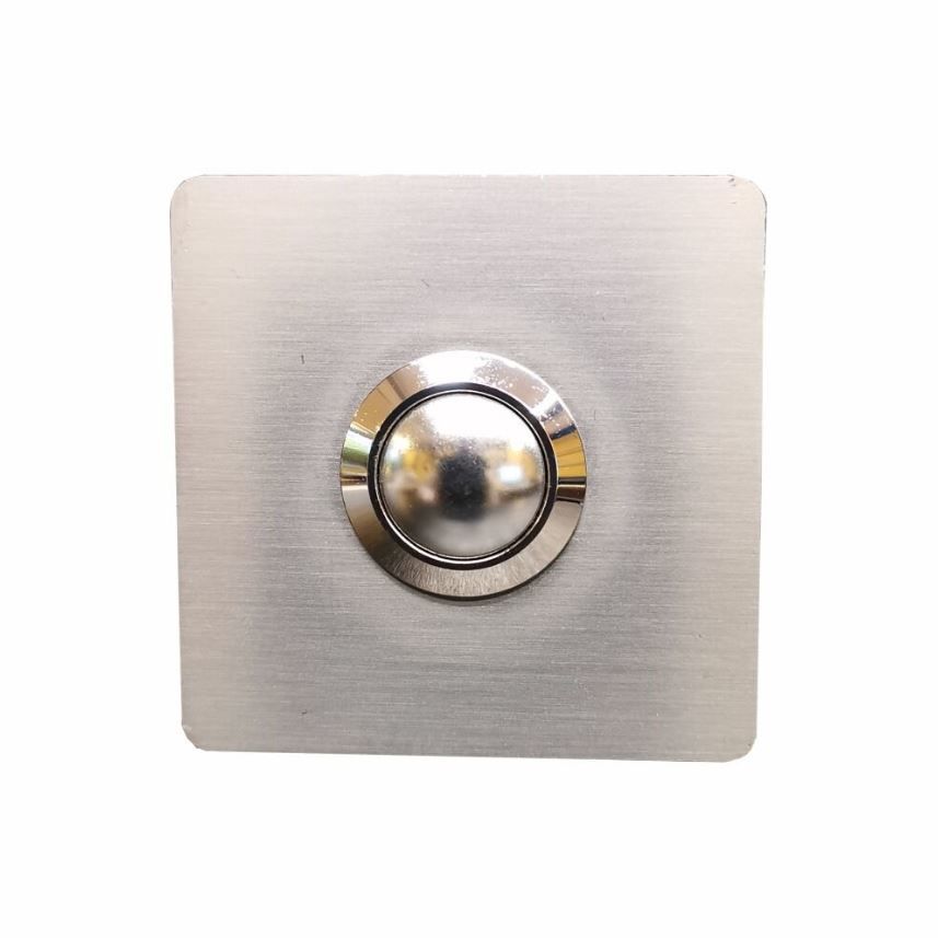 Algatec Paslanmaz 304 Kare Zil butonu 52x52mm