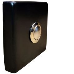 Algatec Z-201S Paslanmaz Tek Kontak Kare Zil Butonu / Siyah