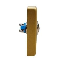 Algatec Z-201G Paslanmaz Tek Kontak Kare Zil Butonu / Gold