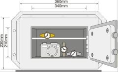 Yale YWV/230/KB1 Gömme Kasa Duvara Montaj